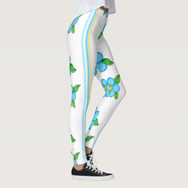 Gelb und Weiß Leggings (Rechts)