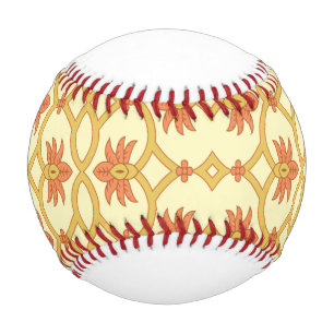 gelb und weiß mit einem aufwändigen Farbton Baseball