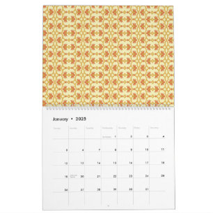 gelb und weiß mit einem aufwändigen Farbton Kalender
