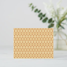 gelb und weiß mit einem aufwändigen Farbton Postkarte