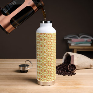 gelb und weiß mit einem aufwändigen Farbton Trinkflasche