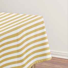Gelb- und Weißstreifen Tischdecke