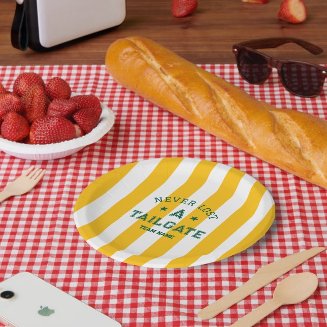Gelb verliert nie einen benutzerdefinierten Teamsp Pappteller (Picknick)