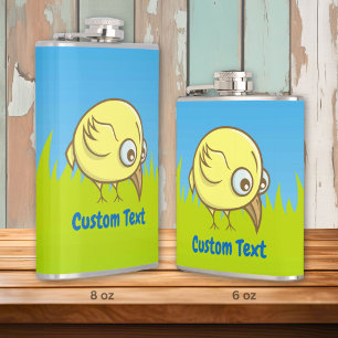 Gelb Vogel Cartoon Hip Flask Flachmann