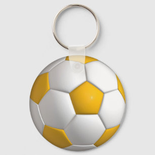 Gelb-Weiß-Ball Schlüsselanhänger