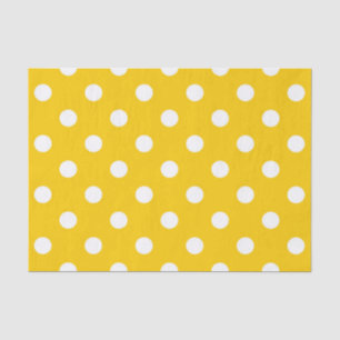 Gelb-Weiß-Punkte-Design Seidenpapier