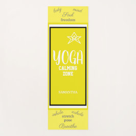 Gelb weiß yogamatte