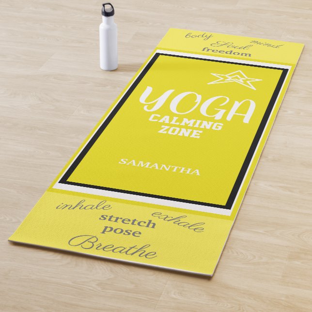 Gelb weiß yogamatte (Beispiel)