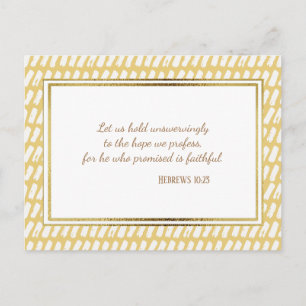 Gelb Weiße Goldene Christliche Bibelvers Postkarte