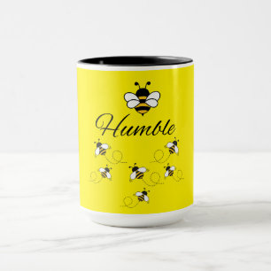 GELB WEISSE KERAMIK 425 ML BEE HUMBLE TASSE