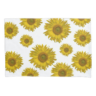 Gelb zerstreute Sonnenblumen Kissenbezug
