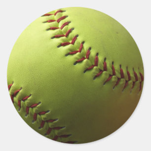 Gelb zu dunklem Softball Runder Aufkleber