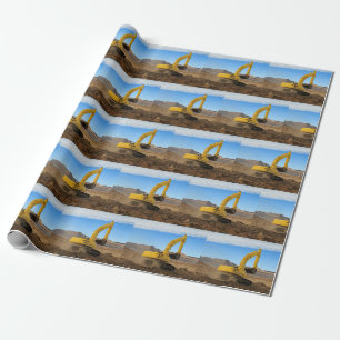 Gelbbaubagger Geschenkpapier