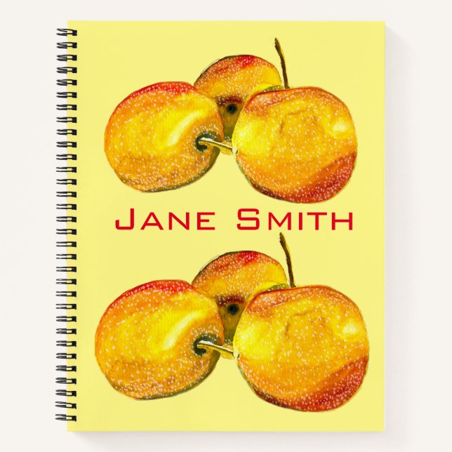 Gelbbirnfrüchte Notizbuch (Vorderseite)