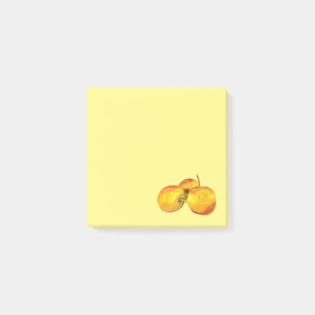 Gelbbirnfrüchte Post-it Klebezettel (Vorderseite)