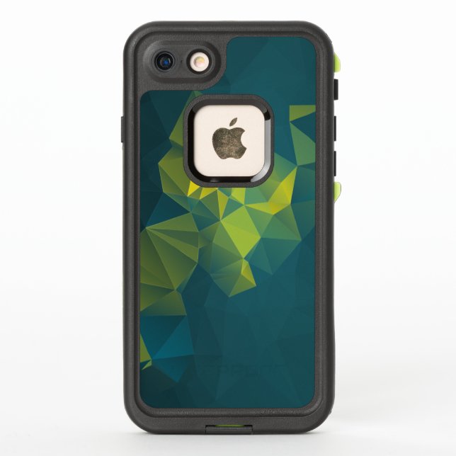 Gelbblau Abstraktes Pyramidenmuster (Rückseite)