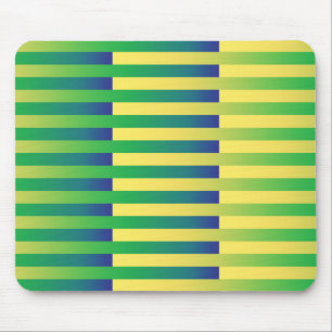 Gelbblau gestreiftes Muster Mousepad