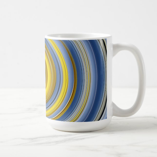 Gelbblau Kaffeetasse (Rechts)