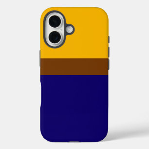 Gelbblau - Schlichte Blockgestaltung iPhone 16 Hülle