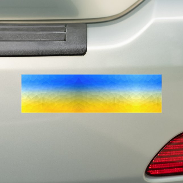 Gelbblaues geometrisches Muster Autoaufkleber (Auf Auto)
