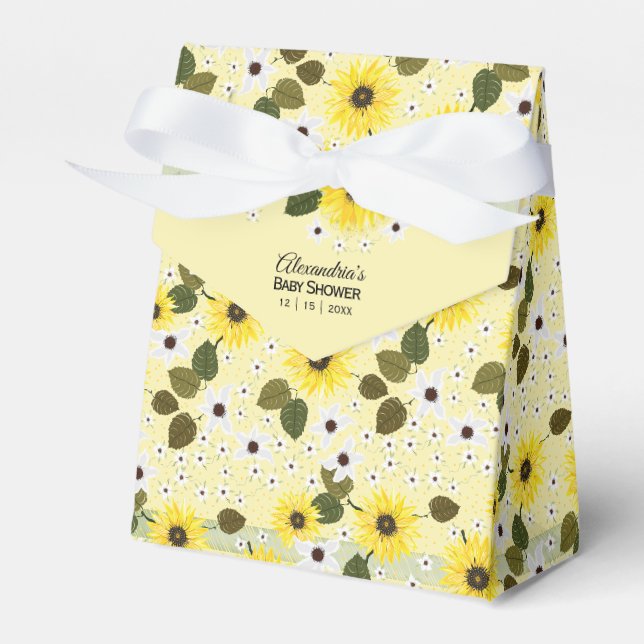 Gelbblume | Babydusche Geschenkschachtel (Vorderseite)