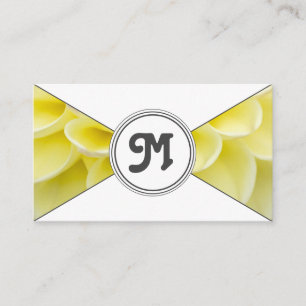 Gelbblüte Monogram, elegante Dreiecke Visitenkarte