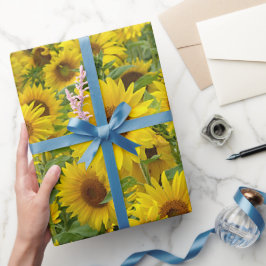 Gelbblütenfeld Geschenkpapier