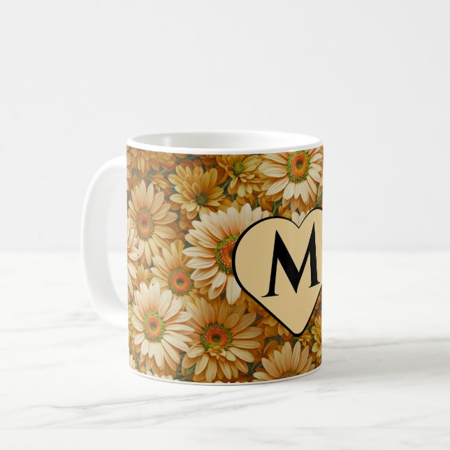 Gelbblütengelbe Gelbblütenblume Kaffeetasse (Vorderseite Links)