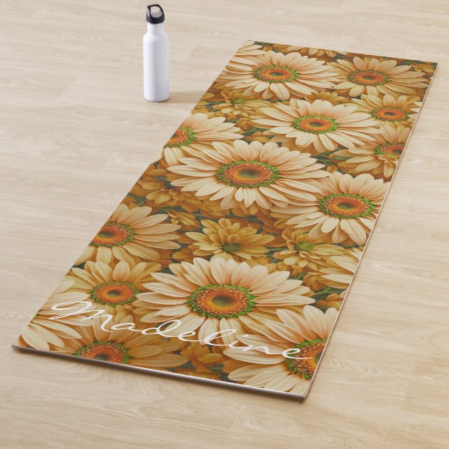 Gelbblütengelbe Gelbblütenblume Yogamatte (Beispiel)