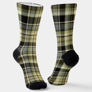 Gelbbrauner Tartan kariert. Socken