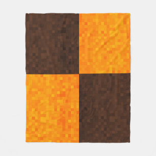 Gelbbraunes Mosaikflippel, Fleecedecke