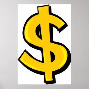GelbDollar-Symbol Poster