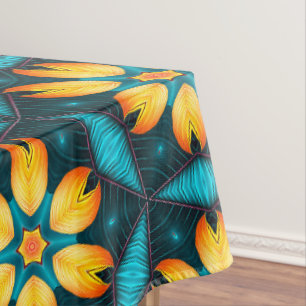 Gelbe Abstrakte Blume Tischdecke