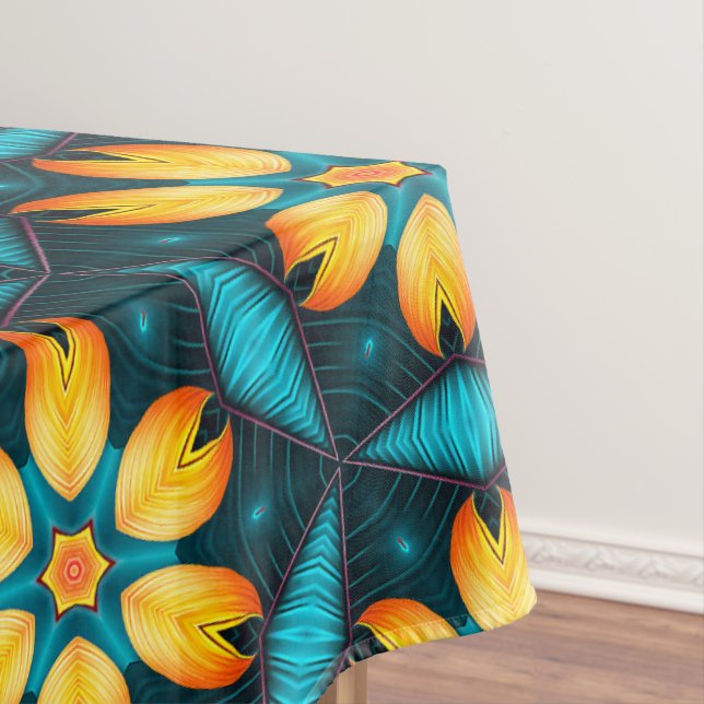 Gelbe Abstrakte Blume Tischdecke (Beispiel)