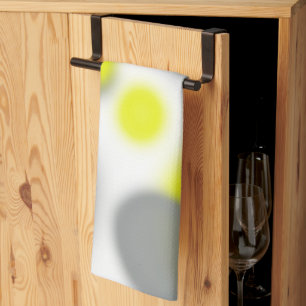 Gelbe Abstrakte Graukunst  Geschirrtuch