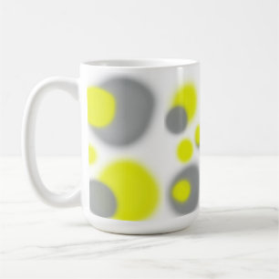 Gelbe Abstrakte Graukunst Kaffeetasse