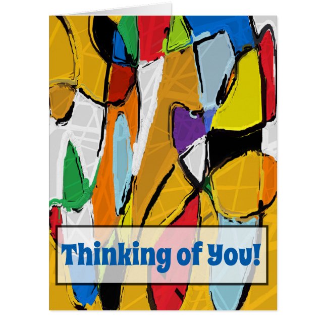 Gelbe Abstrakte Karte (Vorderseite)