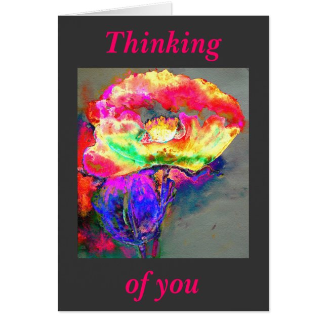 Gelbe abstrakte Mohnfarbe (Vorne)