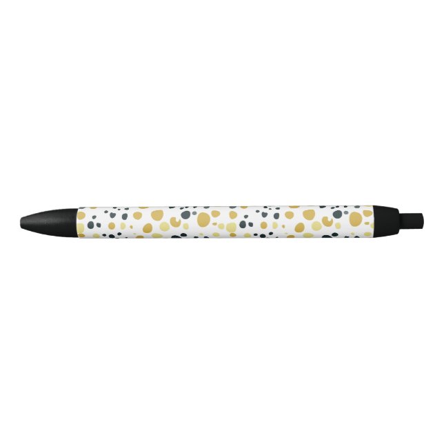 Gelbe Abstrakte Polka Dots Kugelschreiber (Vorderseite)