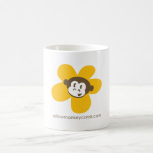 Gelbe Affe-Blumen-Tasse Kaffeetasse