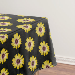 Gelbe afrikanische Gänseblümchen-Blumenmuster auf Tischdecke