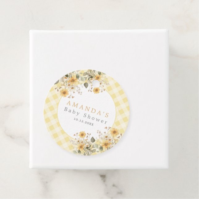 Gelbe Alberne Gänsedusche Geschenkanhänger (Beispiel)