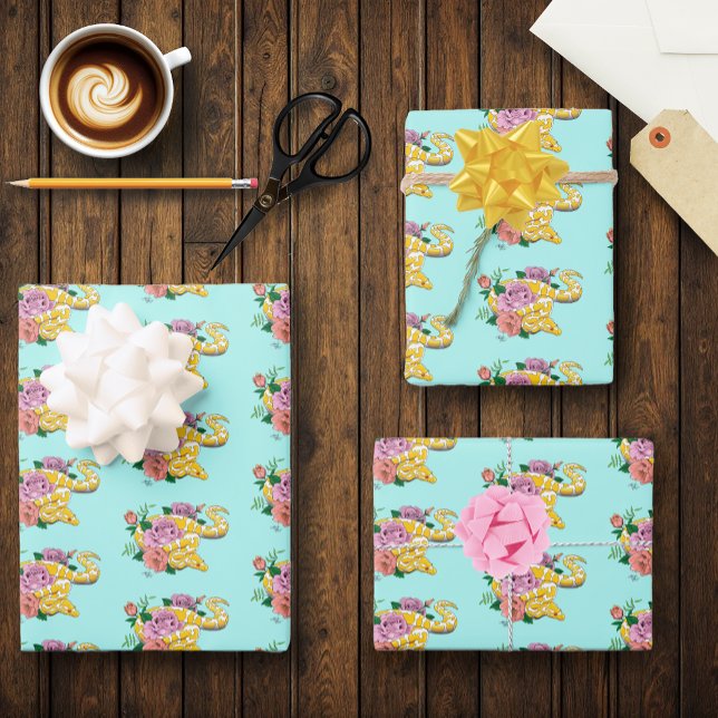 Gelbe Albino-Kugel Python Geschenkpapier Set (Von Creator hochgeladen)