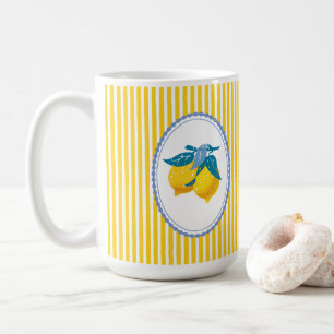 Gelbe Amalfi-Zitronen im mediterranen Stil Kaffeetasse