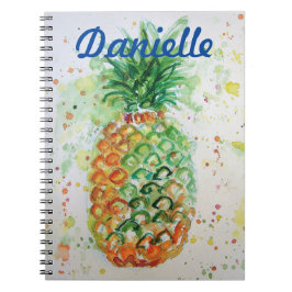 Gelbe Ananas Fruit Beachy Girls Name Notebook Notizblock
