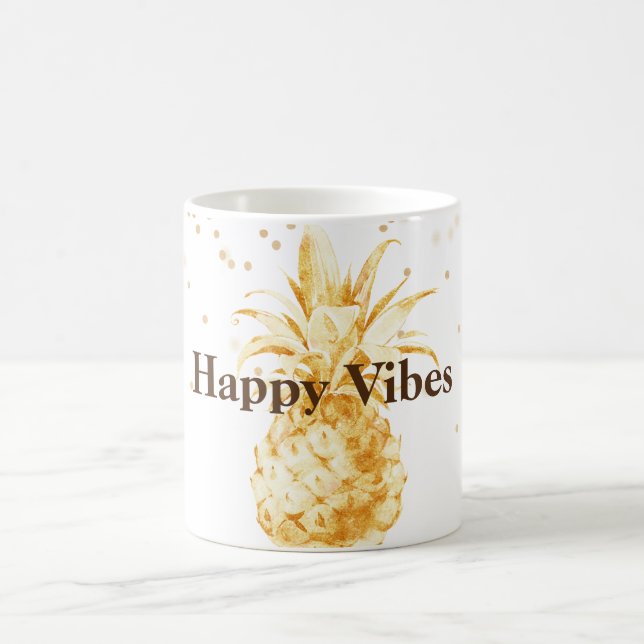 Gelbe Ananas Kaffeetasse (Mittel)