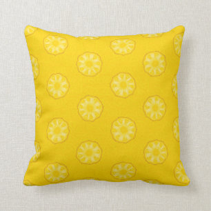 Gelbe Ananas schneidet Muster Kissen
