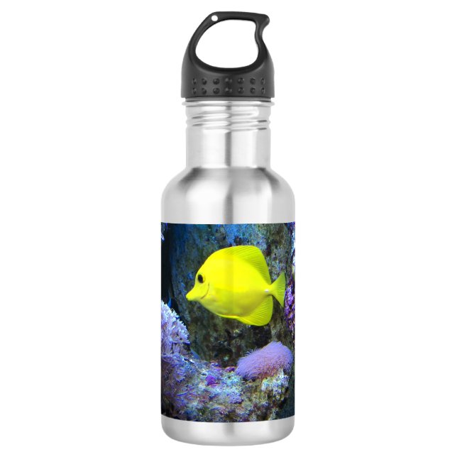 Gelbe Angele Edelstahlflasche (Vorderseite)