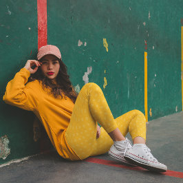 Gelbe Anker Capri Leggings