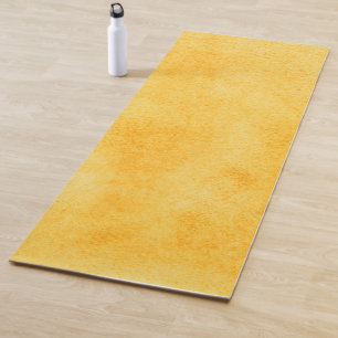 Gelbe Aquarell-Wäsche-Yoga-Matte Yogamatte